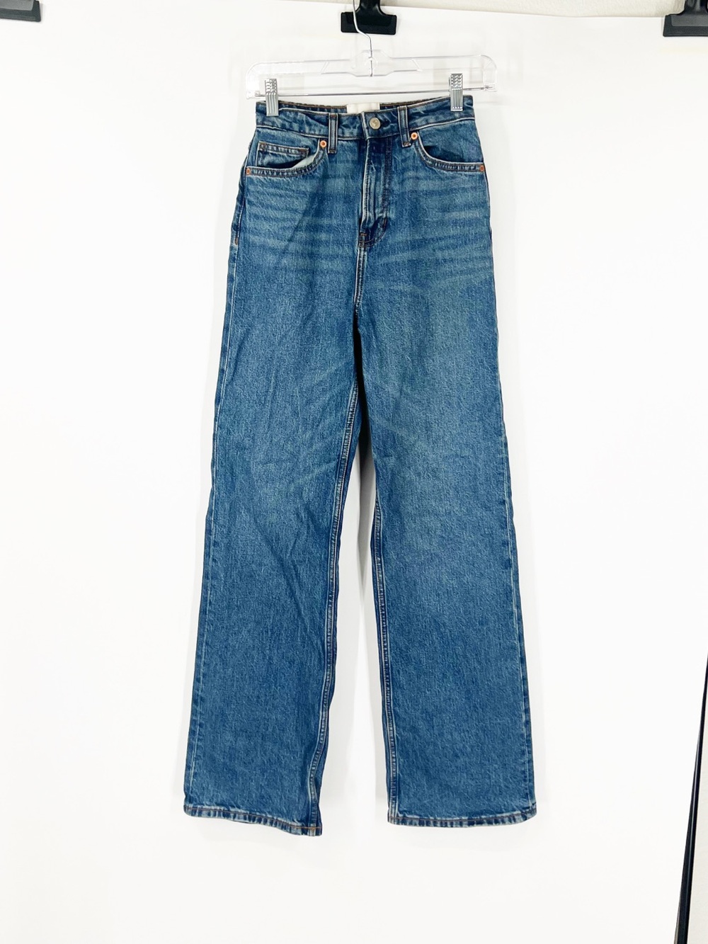 Reformation Wilder Stretch High Rise Wide Leg Jeans in Mellusine